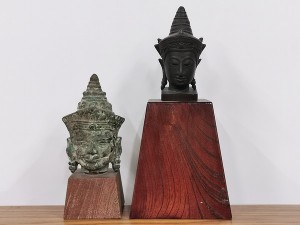 クメール美術 カンボジア 古銅仏頭1